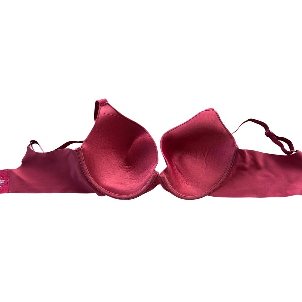Kathy Ireland T-Shirt Bra Womens 40D Red Underwire Full Coverage Intimates - Picture 2 of 6